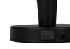 24" Black Metal 2-Piece Set, with Two Table Lamps and USB Charging|Ensemble 2 lampes de table de 24 po en métal noir avec recharge USB