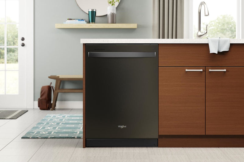 Whirlpool 24\" 47 dBA Built-In Top-Control Dishwasher with Third Rack - Print Resist Black Stainless - WDT750SAKV