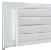 Max Queen Headboard - White - Glam style Headboard in White Asian Hardwood, Medium Density Fibreboard (MDF), Plywood