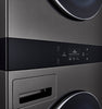 LG 5.8 Washer/7.4 Dryer Cu. Ft. Front-Load High-Efficiency Steam Washtower™ - Black Steel - WKEX300H… | Tour de lavage WashTowerMC à la vapeur haute efficacité LG à chargement frontal avec laveuse de 5,8 …