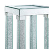Berni Chairside Table  - Glam style End Table in Silver