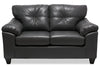 Addison Leath-Aire Loveseat - Grey 