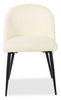 Bali Dining Chair with Boucle Fabric, Metal - Taupe | Chaise de salle à manger Bali en tissu bouclé et en métal - taupe