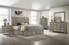 Levi Platform Storage Bed with Headboard & Frame, Wooden, Drift Grey - Queen Size | Lit plateforme de rangement Levi en bois avec tête de lit et cadre de lit, gris bois de grève - format grand lit