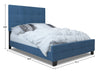 Page Full Bed - Blue - Contemporary style Bed in Blue Medium Density Fibreboard (MDF)