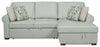Scott Living Haven 2-Piece Right-Facing Chenille Fabric Sleeper Sectional with Storage Chaise - Seafoam Blue | Sofa-lit sectionnel de droite Haven de Scott Living 2 pièces en tissu de chenille avec fauteuil long de rangement - bleu écume de mer