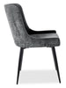 Lexi Dining Chair with Velvet-Look Fabric, Metal - Grey | Chaise de salle à manger Lexi en tissu d’apparence velours et en métal - grise