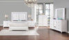 Ava 5pc Bedroom Set with Bed, Dresser & Mirror, LED, Glam, White - Queen Size | Ensemble de chambre à coucher Ava 5 pièces somptueux avec lit, commode, miroir et éclairage à DEL, b…