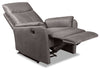 Eva Faux Suede Power Recliner - Dark Grey 