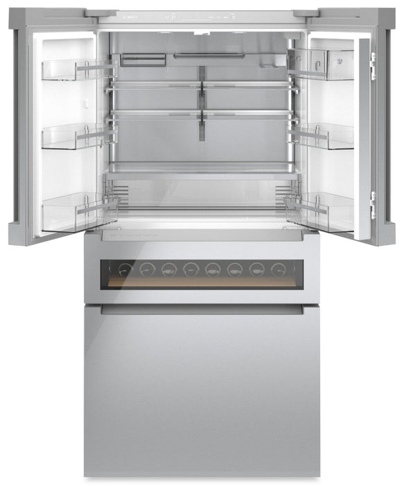 Bosch 800 Series 36\" 20.5 Cu. Ft. Smart French Door Refrigerator with Dual Compressor - Stainless