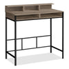 Melissa 47.25\" Standing Office Desk with Cubbies - Dark Taupe