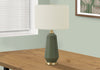 26" Green and Gold Ceramic Table Lamp|Lampe de table de 26 po en céramique verte et dorée