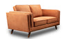 Kassia Linen-Look Loveseat - Orange 