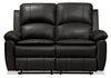 Chandler 60\" Leather-Look Fabric Power Reclining Loveseat - Grey