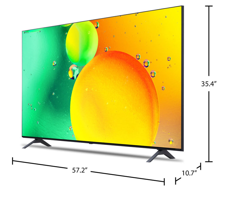LG 65\" Nanocell 4K UHD HDR10+ HGiG ThinQ 60Hz Smart TV (65NANO75UQA.ACC)