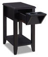 Torry 11.5\" Chairside Table with Drawer - Red Cocoa