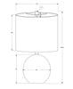 20" Grey Textured Concrete Table Lamp with Linen Shade|Lampe de table de 20 po béton texturé gris avec abat-jour lin