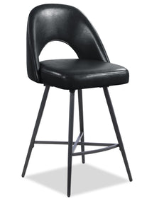 Elijah Counter-Height Stool with Swivel Seat & Linen-Look Fabric, 26