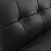 June Leather-Look Fabric Futon - Black 