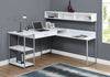 Oaklee L-Shaped Corner Desk with Hutch - White  
