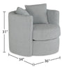 Petite Chenille Swivel Cuddler Chair - Teddy Star 