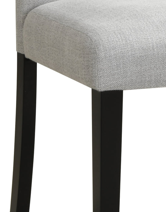 Verona Dining Chair with Linen-Look Fabric, Wood - Light Grey