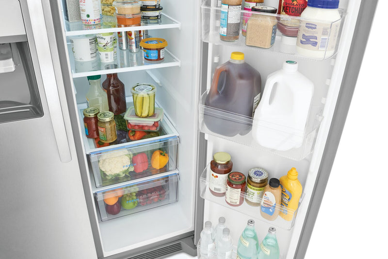 Frigidaire 36\" 25.6 Cu. Ft. Standard-Depth Side-by-Side Refrigerator - Stainless Steel - FRSS2623AS