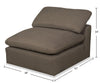 Eclipse Linen-Look Fabric Modular Corner Chair - Slate 
