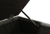 Made in Canada Verona 44" Linen-Look Fabric Storage Ottoman - Charcoal Grey | Pouf de rangement Verona de 44 po fabriqué au Canada en tissu d’apparence lin - gris anthracite
