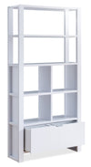 Oscar Owen 36\" Bookcase with Drawer & 6 Shelves - White