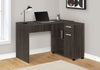 Bristol 46" L-Shaped Computer Office Desk with Shelves, Drawer & Cabinet - Brown Oak|Bureau d’ordinateur en forme de L Bristol de 46 po avec tablettes, tiroir et armoire - chêne brun