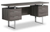 Teagan Reversible Desk - Dark Grey  