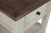 Colby End Table  - Rustic style End Table in Weathered oak and antique white