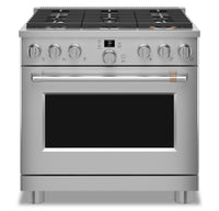 Cafe 6.2 Cu. Ft. Smart Gas Range with True European Convection and Self Clean Racks - Stainless Stee…