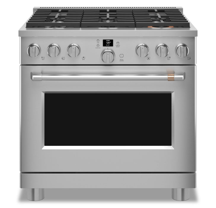Cafe 6.2 Cu. Ft. Smart Gas Range with True European Convection and Self Clean Racks - Stainless Steel - CGY366P2TS1