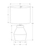 17" Cream Ceramic Linen Drum Shade Table Lamp|Lampe de table de 17 po en céramique crème avec abat-jour cylindrique lin