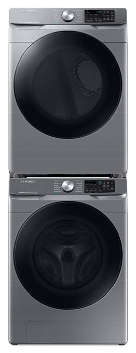 Samsung 5.2 Cu. Ft. Front-Load Washer and 7.5 Cu. Ft. Gas Dryer - Platinum