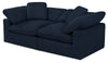 Eclipse Linen-Look Fabric Modular Loveseat - Navy 