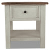Colby End Table  - Rustic style End Table in Weathered oak and antique white