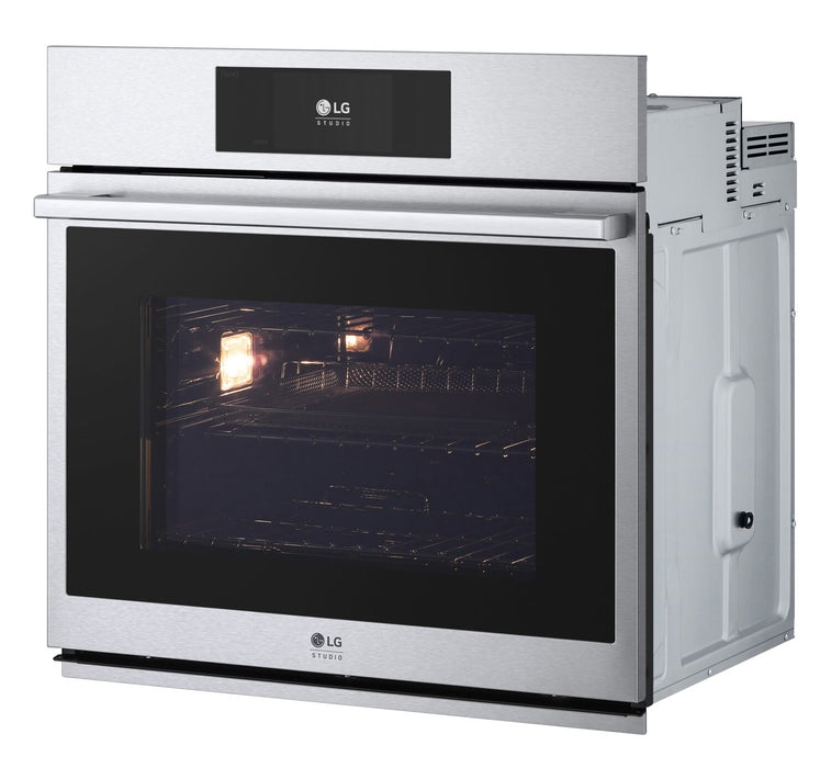 LG Studio 30\" 4.7 Cu. Ft. Electric Wall Oven with True Convection - Smudge Proof Stainless Steel - WSES4728F
