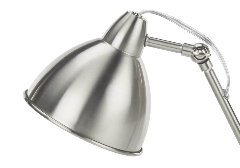 17\" Nickle Metal Desk/Task Lamp wiht USB Charging
