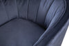 Brinley Velvet Accent Chair - Blue - Contemporary style Accent Chair in Blue Plywood, Rubberwood