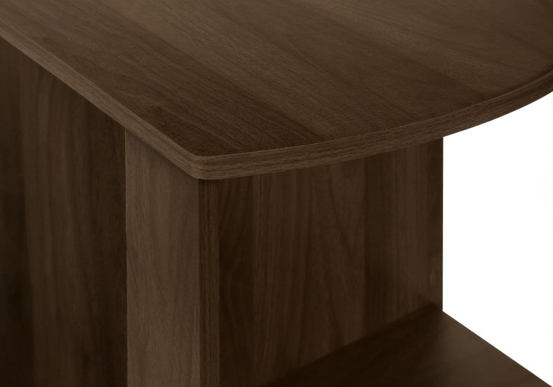 Eason 47\" L-Shaped Office Desk with Shelf - Walnut