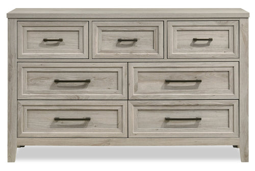 Lara Bedroom 7-Drawer Dresser, 60.6"W x 38"H - Antique Grey 