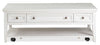 Heron Cove 50" Traditional Coffee Table With Storage, Shelf and Casters - White Pine|Table à café traditionnelle Heron Cove de 50 po avec rangement, tablette et roulettes - pin blanc