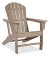 Bask Outdoor Patio Adriondack Chair - High Density Plastic, UV & Weather Resistant - Taupe