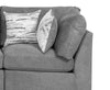 Scott Living Evolve Modular 4-Piece Linen-Look Fabric Pit Sofa Sectional with Feather Down Cushions - Charcoal|Sofa sectionnel modulaire de style cocon Evolve de Scott Living 4 pièces en tissu d’apparence lin avec coussins en duvet et plumes - anthracite