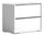 Raia Bedside 2-Drawer Nightstand - Made in Italy, 24"W x 22"H, Modern - White