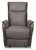 Eva Faux Suede Power Recliner - Dark Grey 