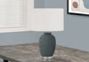 24" Blue with Silver Base Ceramic Table Lamp|Lampe de table de 24 po en céramique bleue avec base argentée